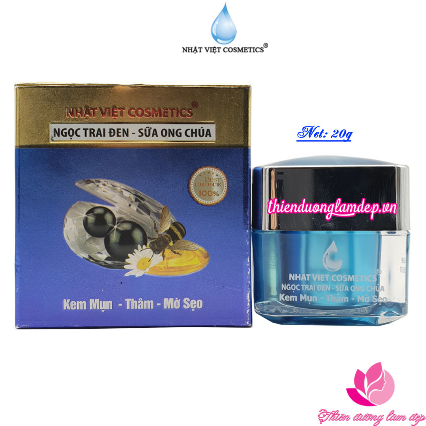 Kem mụn thâm, mờ sẹo kem v13 ngọc trai đen sữa ong chúa mỹ phẩm nhật việt