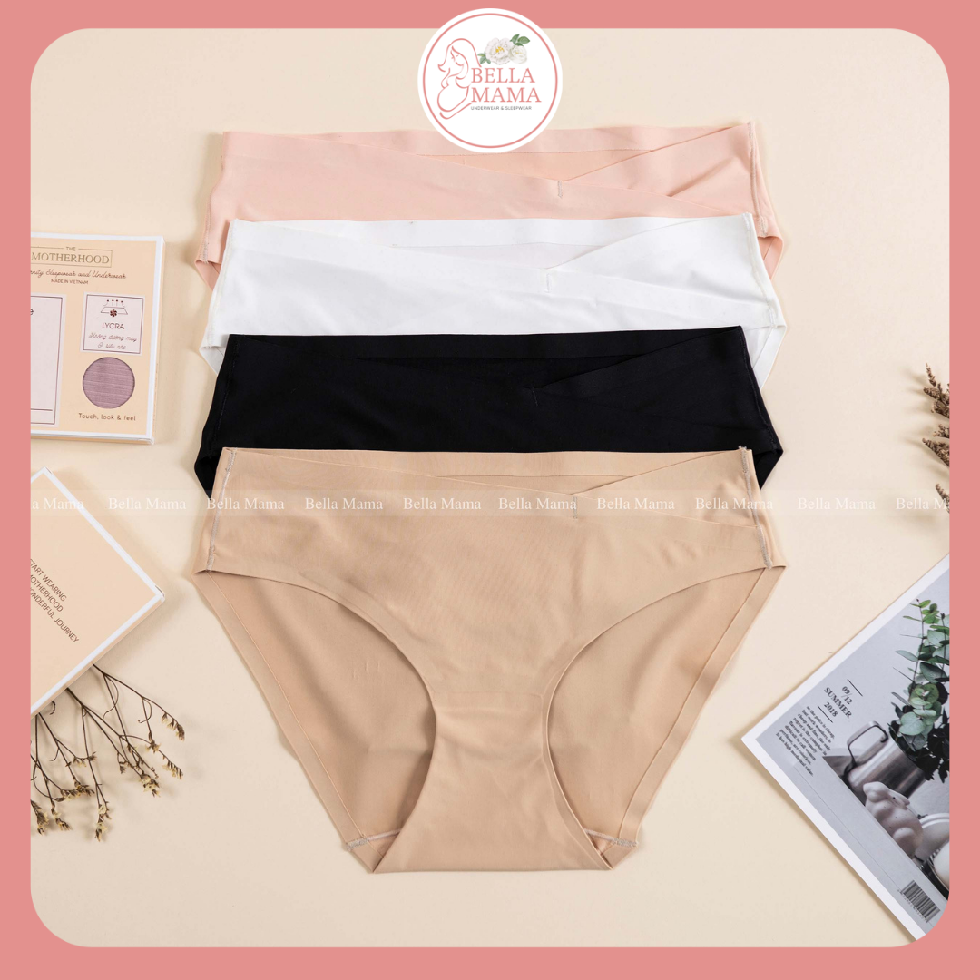 Quần Lót Bầu Sau Sinh Hàng Việt Nam Cao Cấp Không Viền Thoáng Khí Chất liệu Lycra An Toàn Siêu NhẹThiết kế Cap Chéo Tiện Lợi