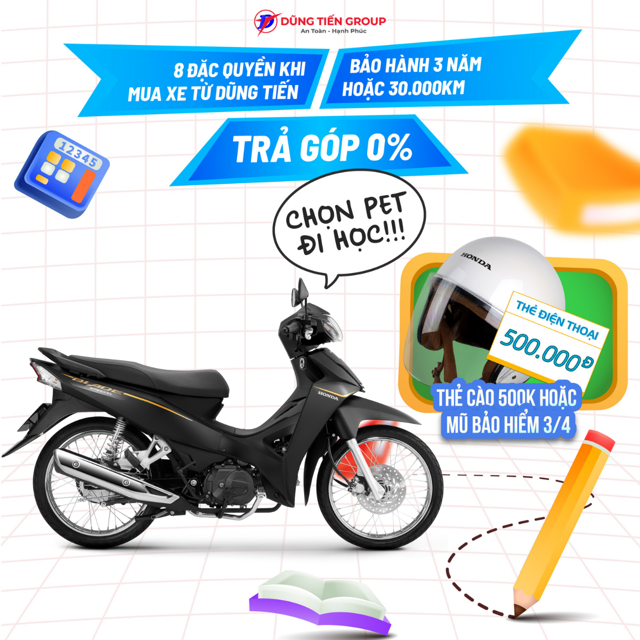 Xe máy honda blade 2023 - phiên bản đặc biệt - phanh đĩa - vành nan hoa
