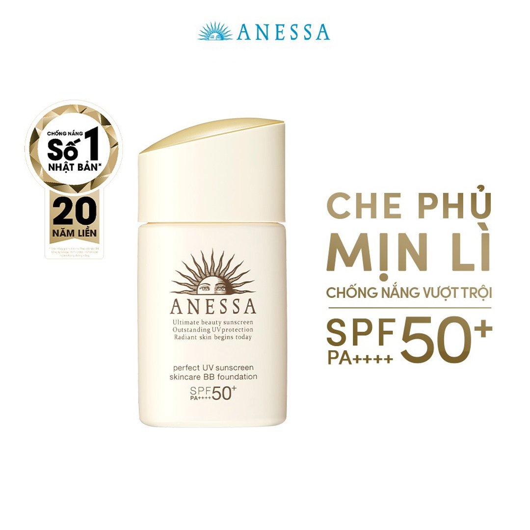 BB Trang Điểm Anessa Chống Nắng Dưỡng Da Màu Sáng Perfect UV Sunscreen Skincare BB Foundation SPF 50+ PA++++ 25ml