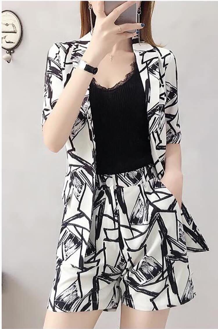 Sét bộ vét in hoa cao cấp