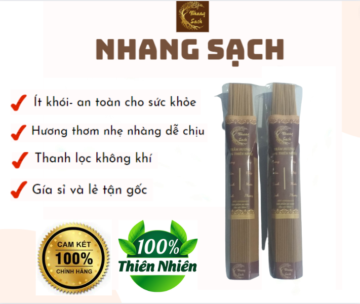 Nhang sạch, ít khói không độc hại , mùi diu nhẹ,4 tất - 500g