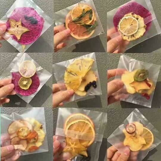 Set 10 Gói Trà Detox hoa quả sấy khô hỗ trợ giảm cân - không bình, hộp, túi vải
