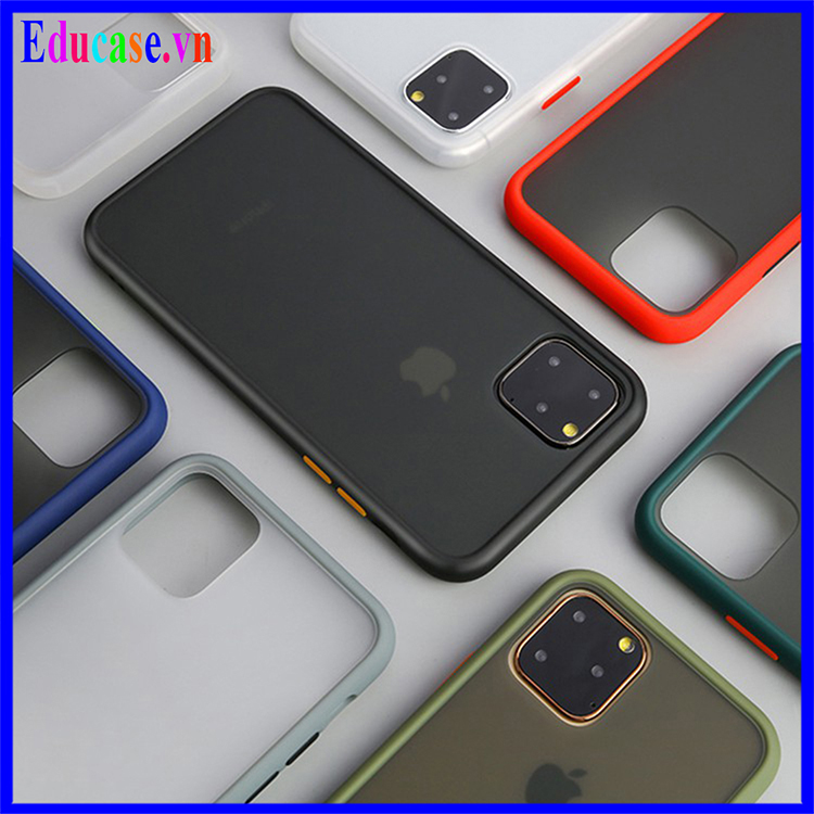 Ốp Lưng Nhám "Chống Bám bẩn" -Iphone 6/6s/6plus/6splus/7/8/7plus/8plus/x/xs/xr/xsmax/11/11pro/11promax/12/12pro/12promax/13/13pro/13 promax _Tích hợp Viền bảo vệ camera -Viền mạ Màu"Sang Trọng" '4 Màu' Educase.vn