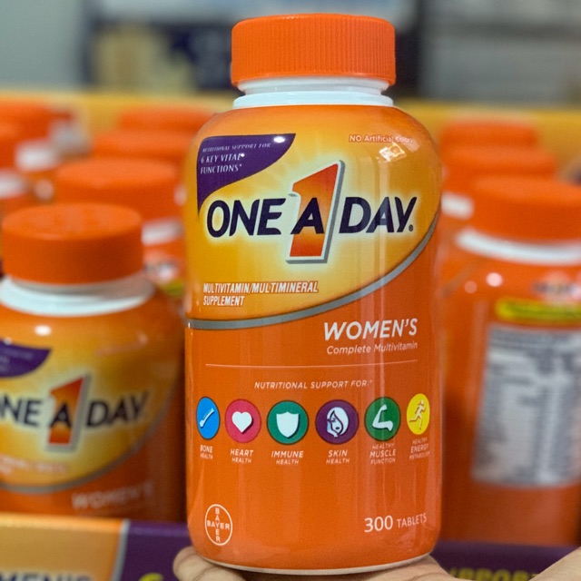 [HCM]Viên Uống One A Day WomenS Complete Multivitamin Bổ Sung Multivitamin Và Khoáng Chất Dành Cho Nữ Chai 300 Viên