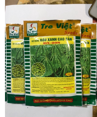 COMBO 10 GÓI HẠT GIỐNG ĐẬU XANH CAO SẢN DX-208 (100gram/gói)