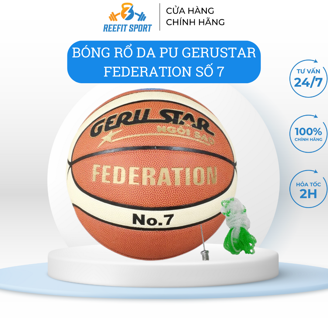 Quả bóng rổ da PU Gerustar Federation số 7