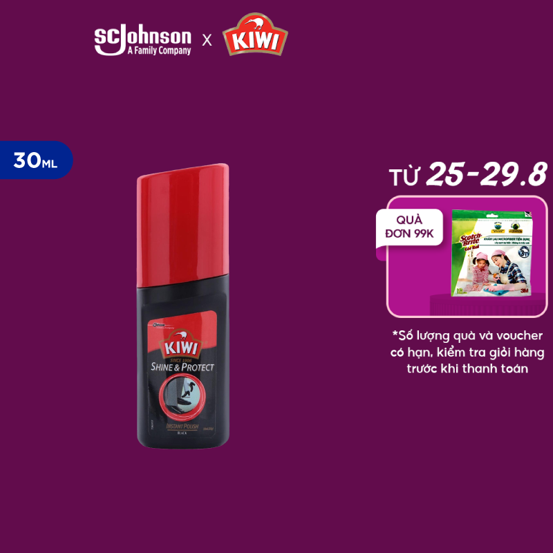 Kiwi Xi nước đánh giầy Màu Đen 30ml
