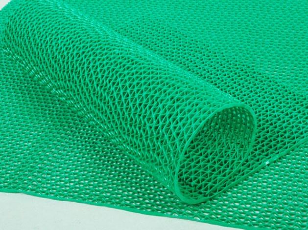 Thảm nhựa lưới chống trơn trượt, thảm nhựa trải sàn màu xanh lá