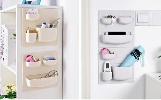 Combo Bộ 4 kệ dán tường, dán tủ lạnh tiện dụng