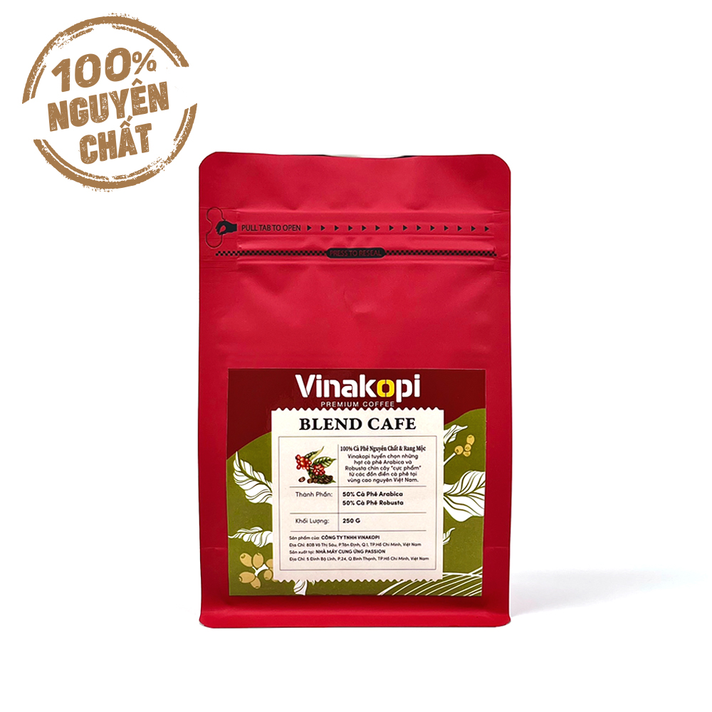 Cà phê Blend dạng Bột nguyên chất 100% rang mộc - Vinakopi