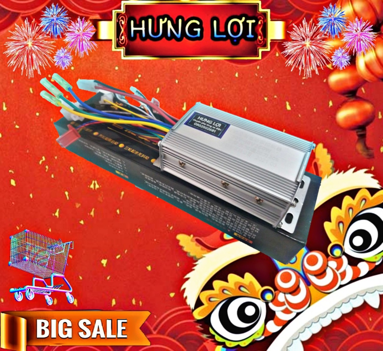 [HCM]IC điều tốc đa năng xe điện 36v 48v 350w 6 fet