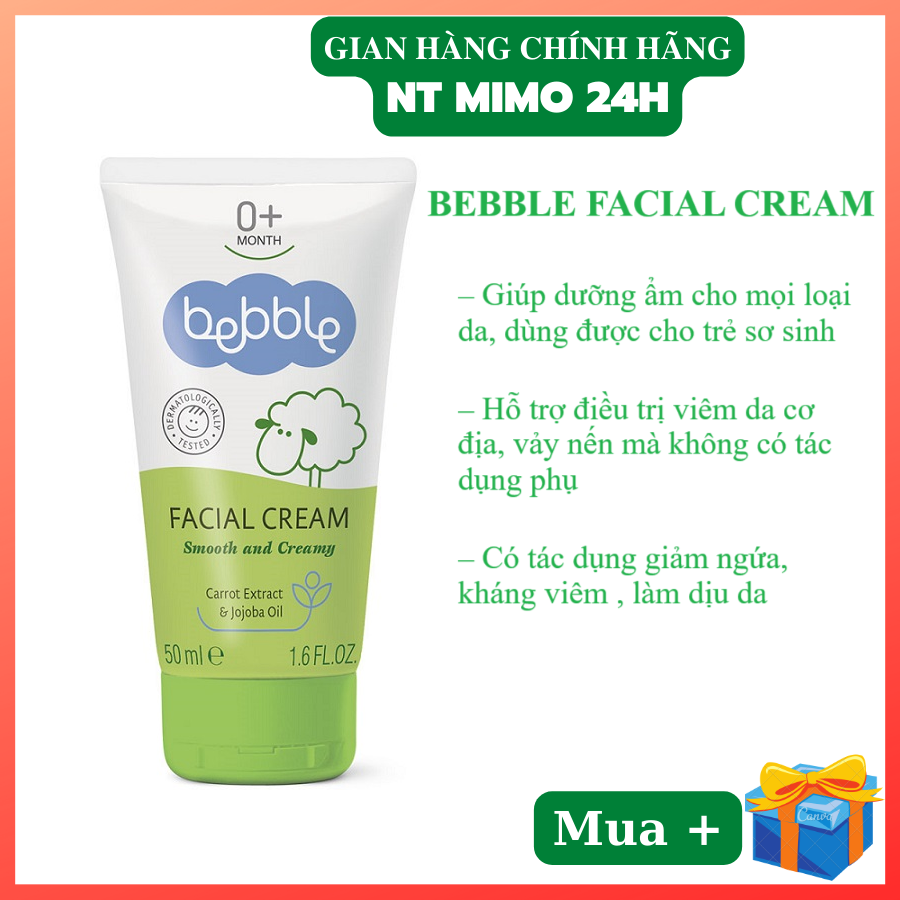 Kem dưỡng ẩm da mặt Bebble Facial Cream 50ml