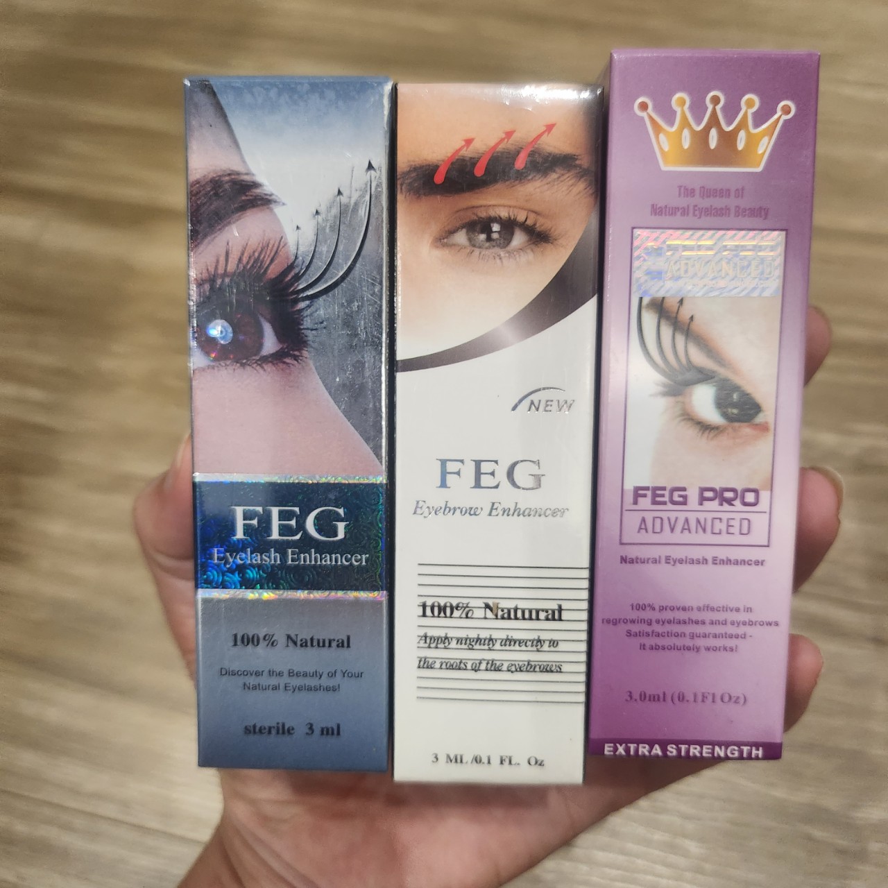 Combo dưỡng mi hồng xanh dài và dày, dưỡng mày feg hiệu quả sau 7 ngày sử dụng
