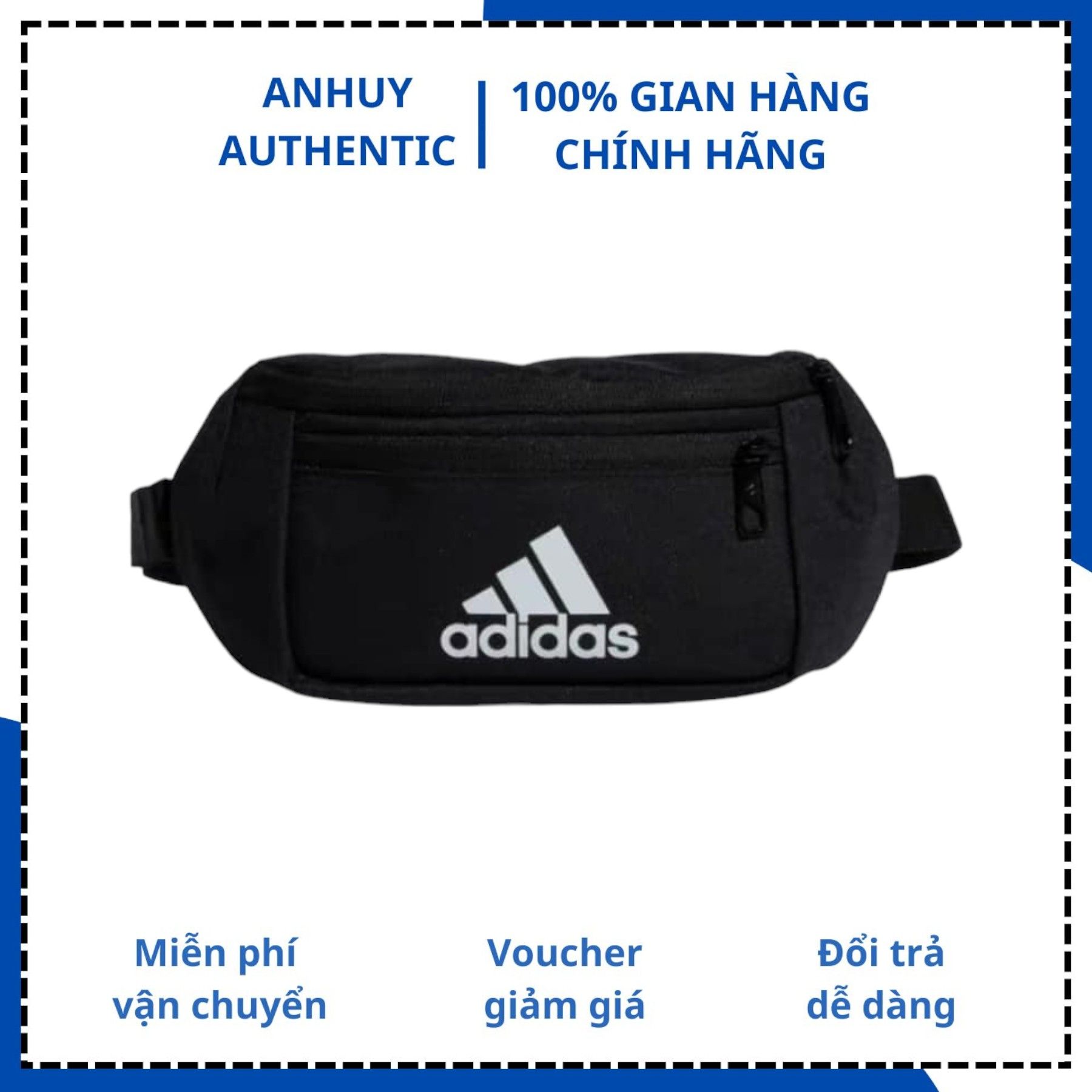 Chính hãng - túi bao tử adidas đen dành cho nam nữ tiện dụng