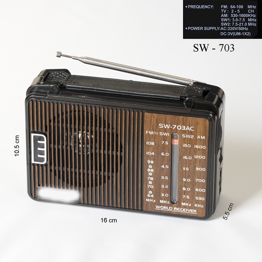 Đài sony sw-703 đủ sóng fm tv am sw1 sw2