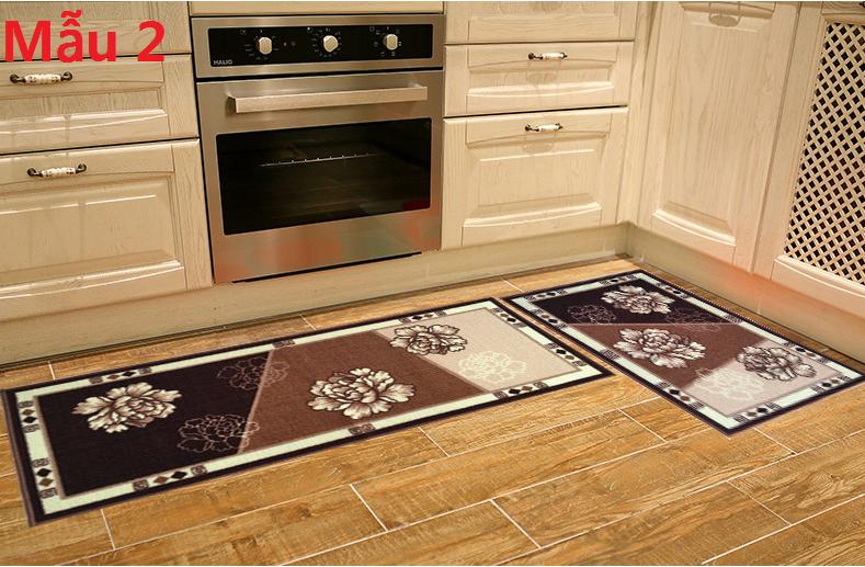 Bộ 2 thảm lót sàn bếp 60*40cm và 120*40cm cao cấp
