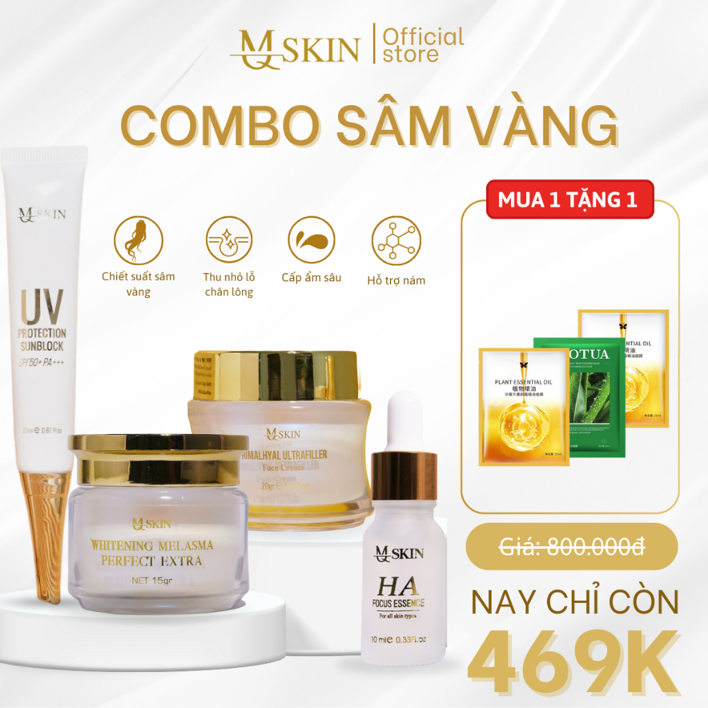 Combo trọn bộ 4 sản phẩm mqskin - hỗ trợ nám tàn nhang