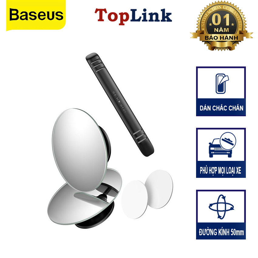 Gương Cầu Mini Baseus Gắn Trên Gương Chiếu Hậu Có Thể Xoay 360 Thương Hiệu Baseus - Phân Phối Bởi Toplink