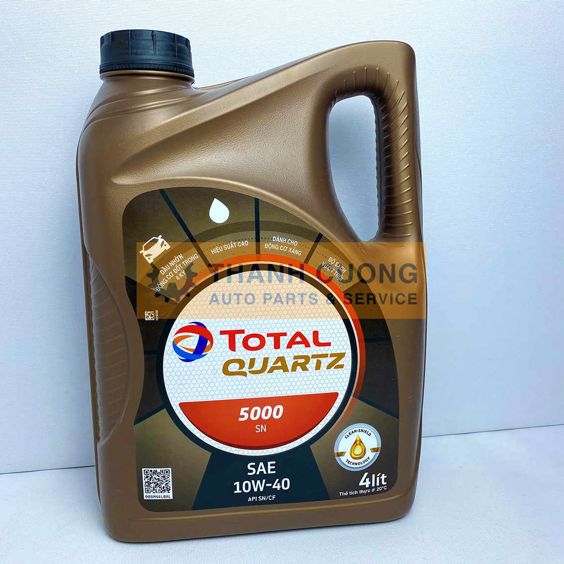 Dầu nhớt total quartz 5000 sae 10w40 dùng cho động cơ xăng