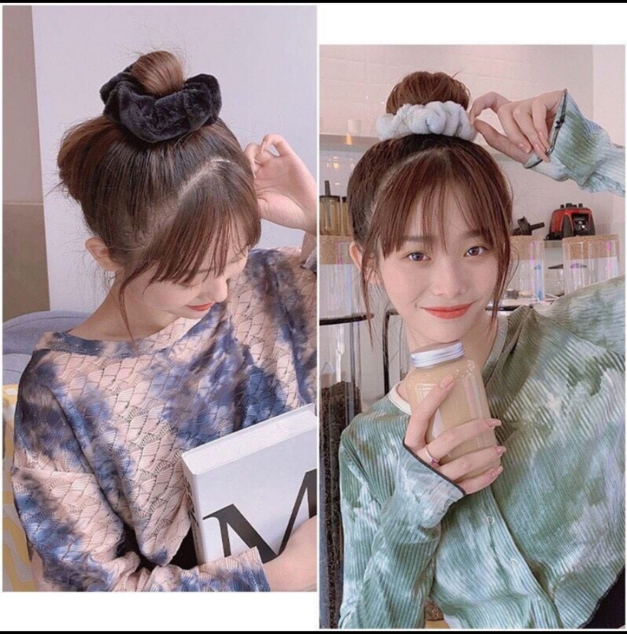Dây cột tóc nhung mịn trơn hàn quốc