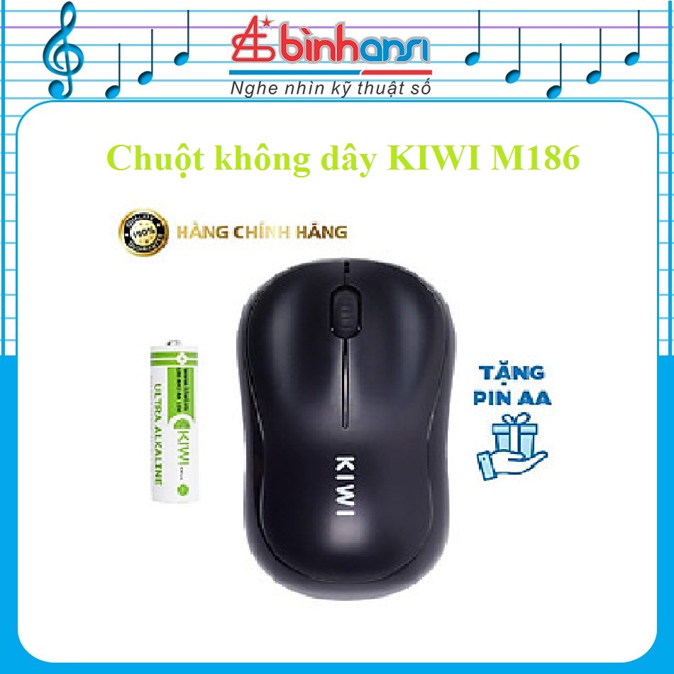 Chuột không dây Kiwi M186, tặng kèm pin tiểu Kiwi AA