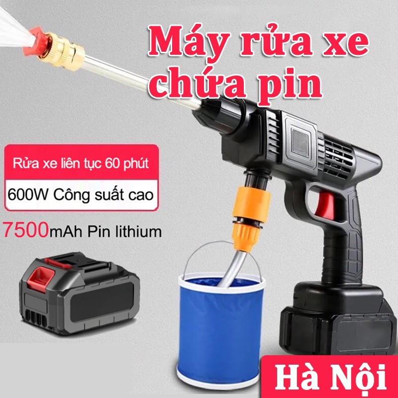 Máy rửa xe gia đình mini,máy rửa xe chạy pin 24v pin 5 cell dùng cho gia đình và chuẩn gara,súng rửa ôtô xe máy cao cấp súng xịt tạo bọt tuyết,máy tưới cây,máy rửa xe cầm tay pin
