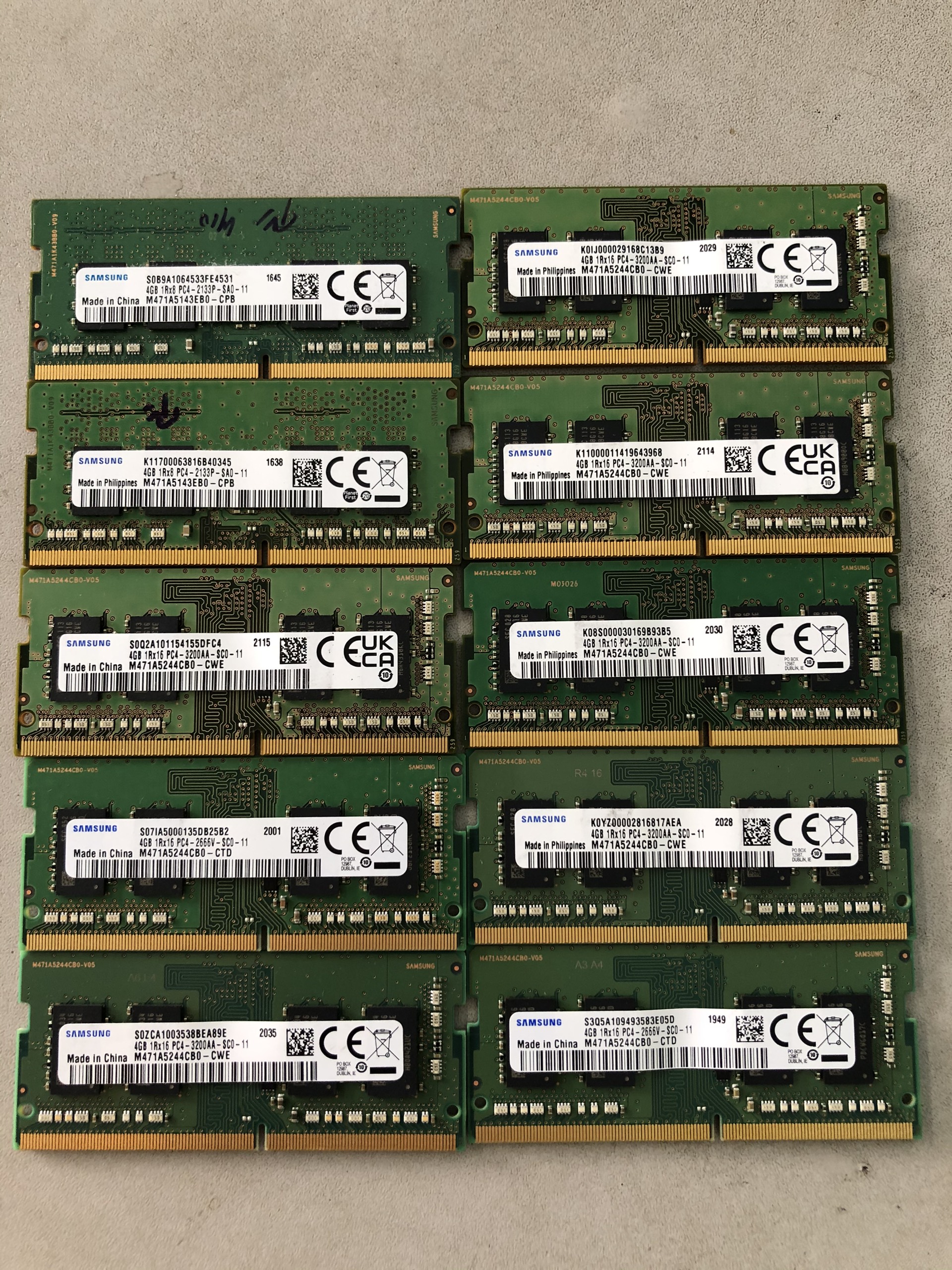 Ram laptop ddr4 4g | 8g | 16g buss | 2133 | 2400 | 2666 | 3200 hàng tháo máy