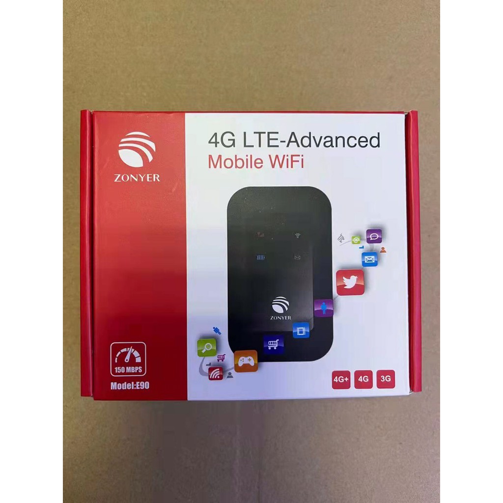 Bộ phát wifi Zonyer E90 không dây, cấu hình cao, tốc độ ổn định, phát sóng từ sim 4G