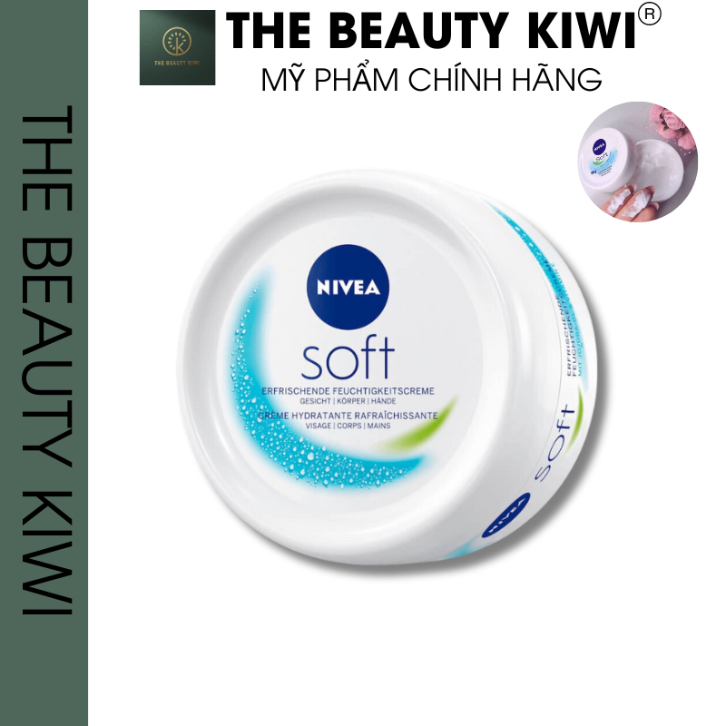 Kem dưỡng ẩm da NIVEA Soft cho cả da mặt và toàn thân dưỡng da mềm mịn 200ml