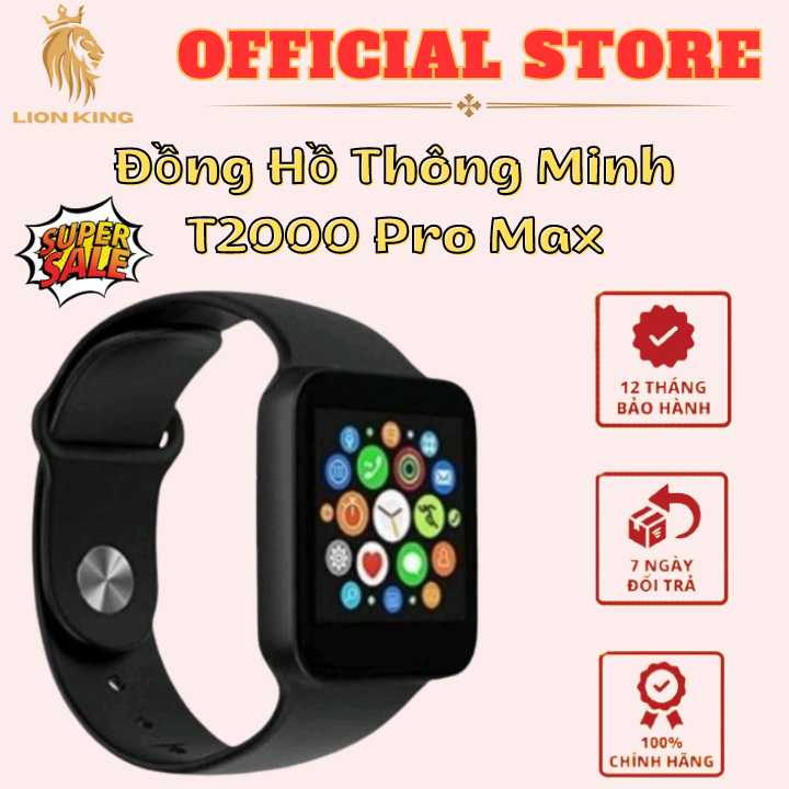 Đồng Hồ Thông Minh Bluetooth T2000 Pro Max Chống Nước Viền Thép Đồng Hồ Quản Lý Giấc Ngủ Đồng Hồ Theo Dõi Sức Khỏe Bluetooth Theo Dõi Nhịp Tim Đồng Hồ Thông Minh Nam Nữ Đồng Hồ Thông Minh Android IOS