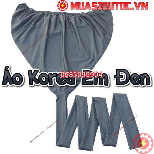 Áo trùm Korea rộng 2m Màu Đen Tro chất liệu Vải Bạt Hàn Quốc Cao Cấp -Chuyên dùng vệ sinh bảo dưỡng túi xịt rửa máy lạnh điều hoà - túi bọc xịt rửa làm sạch máy lạnh chống thấm nước tuyệt đối