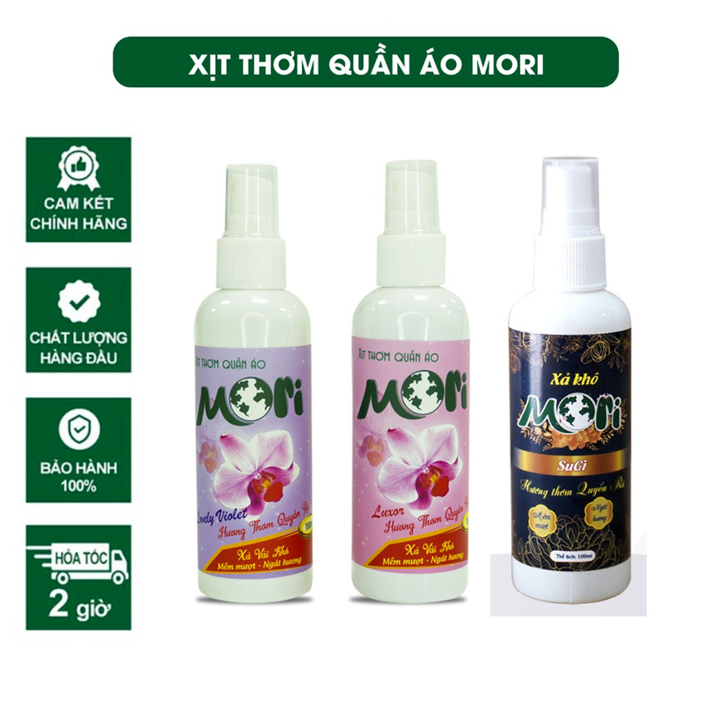 Nước xịt thơm quần áo Mori chai 100ml hương Violet Luxor Sugi cao cấp