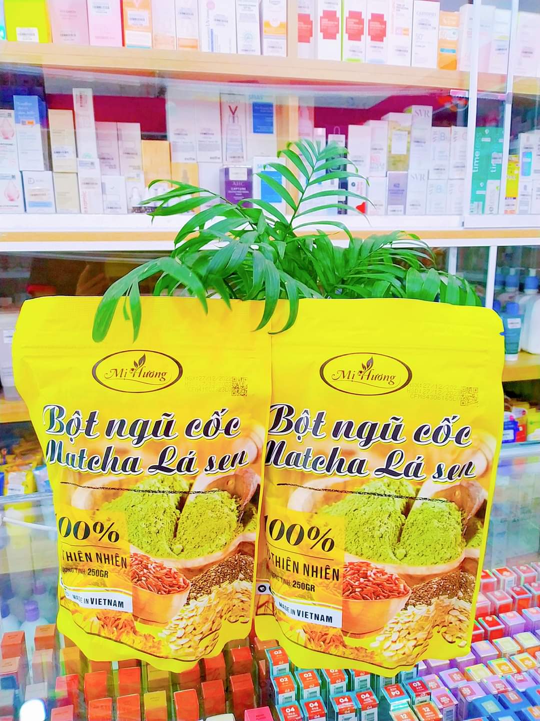 Bột giảm mỡ bụng, Giảm Mỡ, Giảm Eo Mị Hương chính hãng - Bột Ngũ Cốc Matcha Lá Sen MẪU MỚI