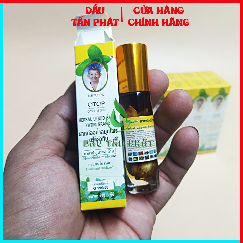 Dầu Lăn Bi Ngâm Thảo Dược 25 Vị Thảo Dược HERBAL LIQUID BALM PUYA BRAND Oil - Thái Lan