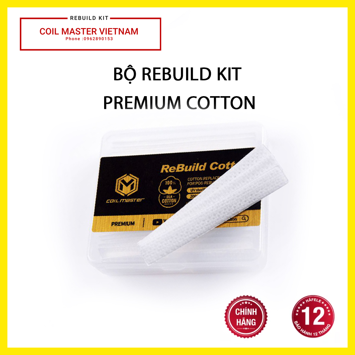 RBC Premium Cotton - Bông Rebuild Occ Cotton - 200 bông 1 hộp