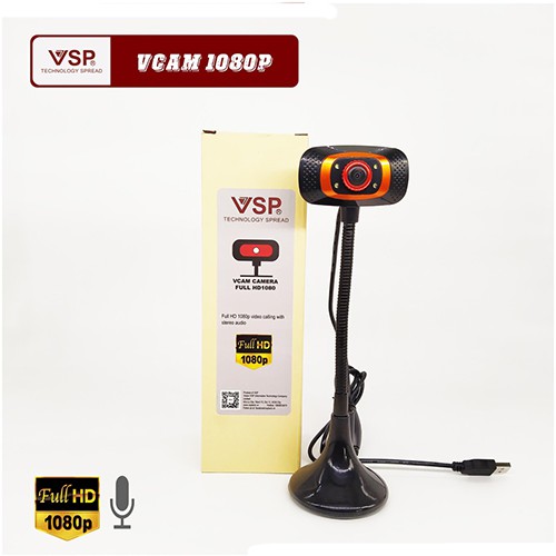 Webcam vsp 1080p fullhd/chân cao/có đèn