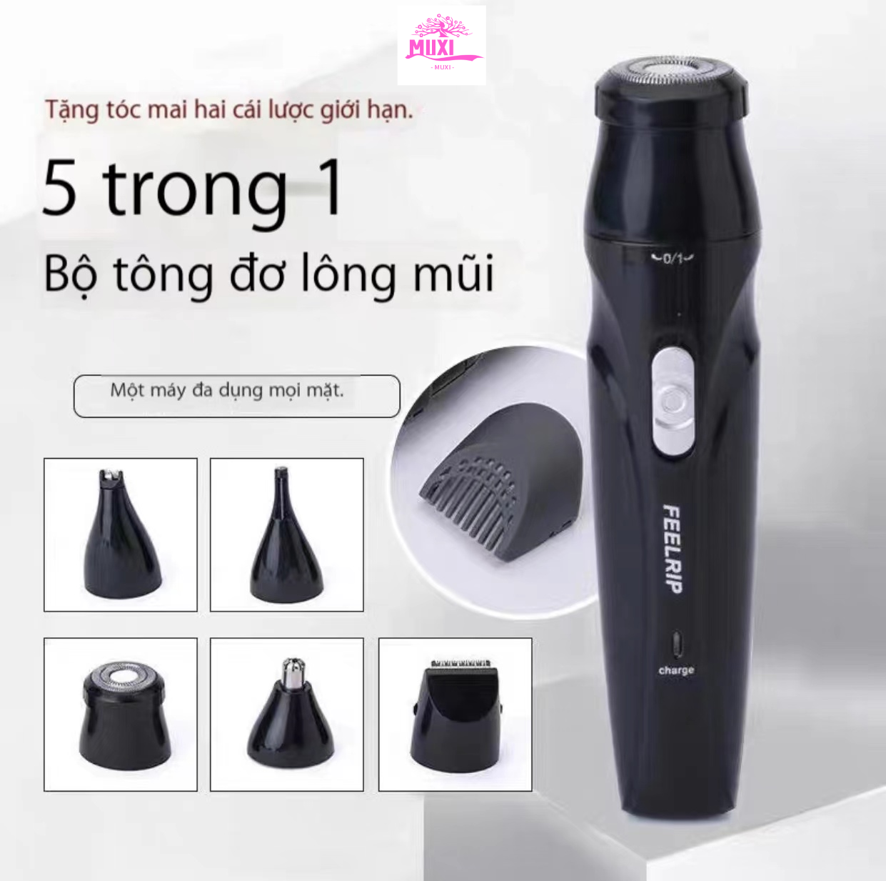 Máy Cạo Lông Vùng Kín Mini Đa Năng 5 In 1 AleCoy Không Đau Cắt Tỉa Lông Mũi Cạo Lông Mày Tẩy Lông Mặt Lông Nách Tông Đơ