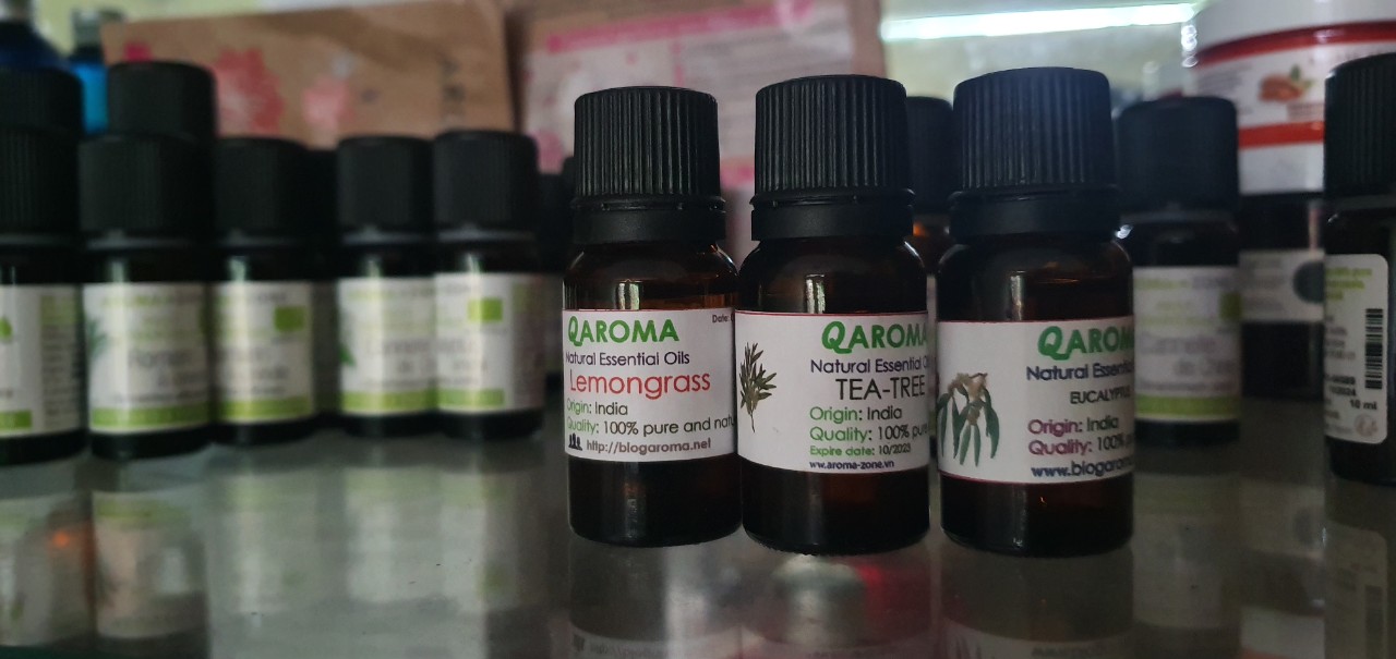 Combo 3 chai tinh dầu kháng khuẩn Sả chanh - Tràm Trà - Khuynh diêp Ấn