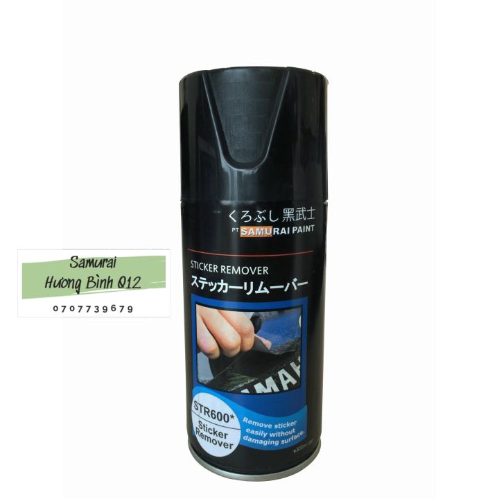 Sơn xịt lột tem (lột decal) Samurai Sticker Remover - STR600