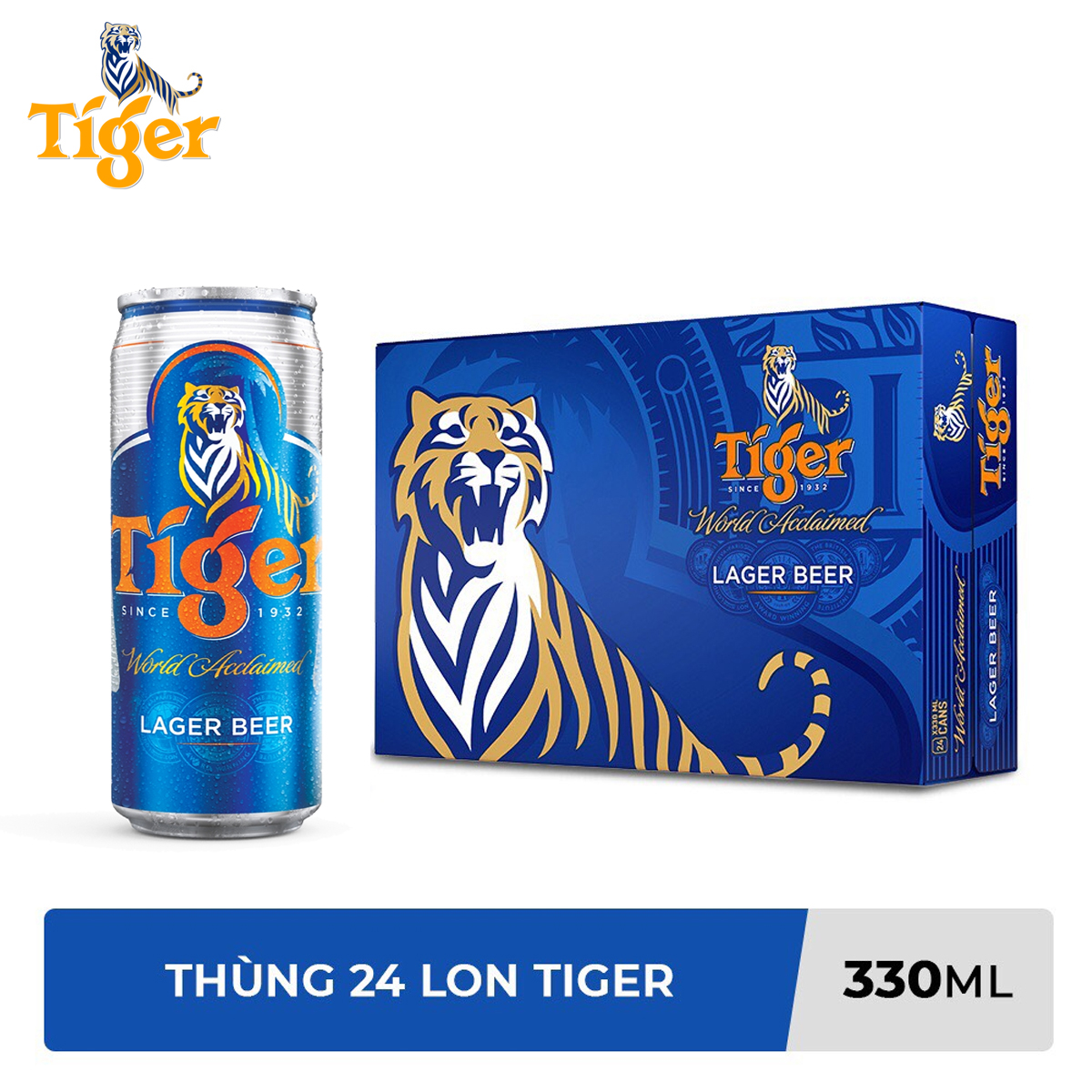 THÙNG 24 LON BIA TIGER 330ML