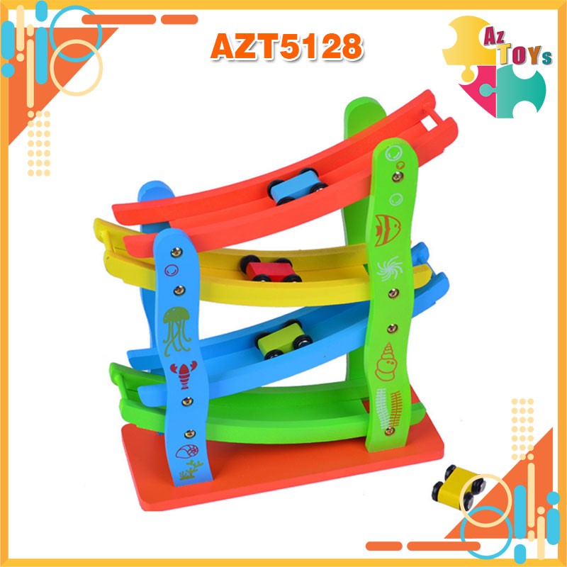 [HCM]Xe Cầu Trượt 4 Tầng Bằng Gỗ - AZT5128