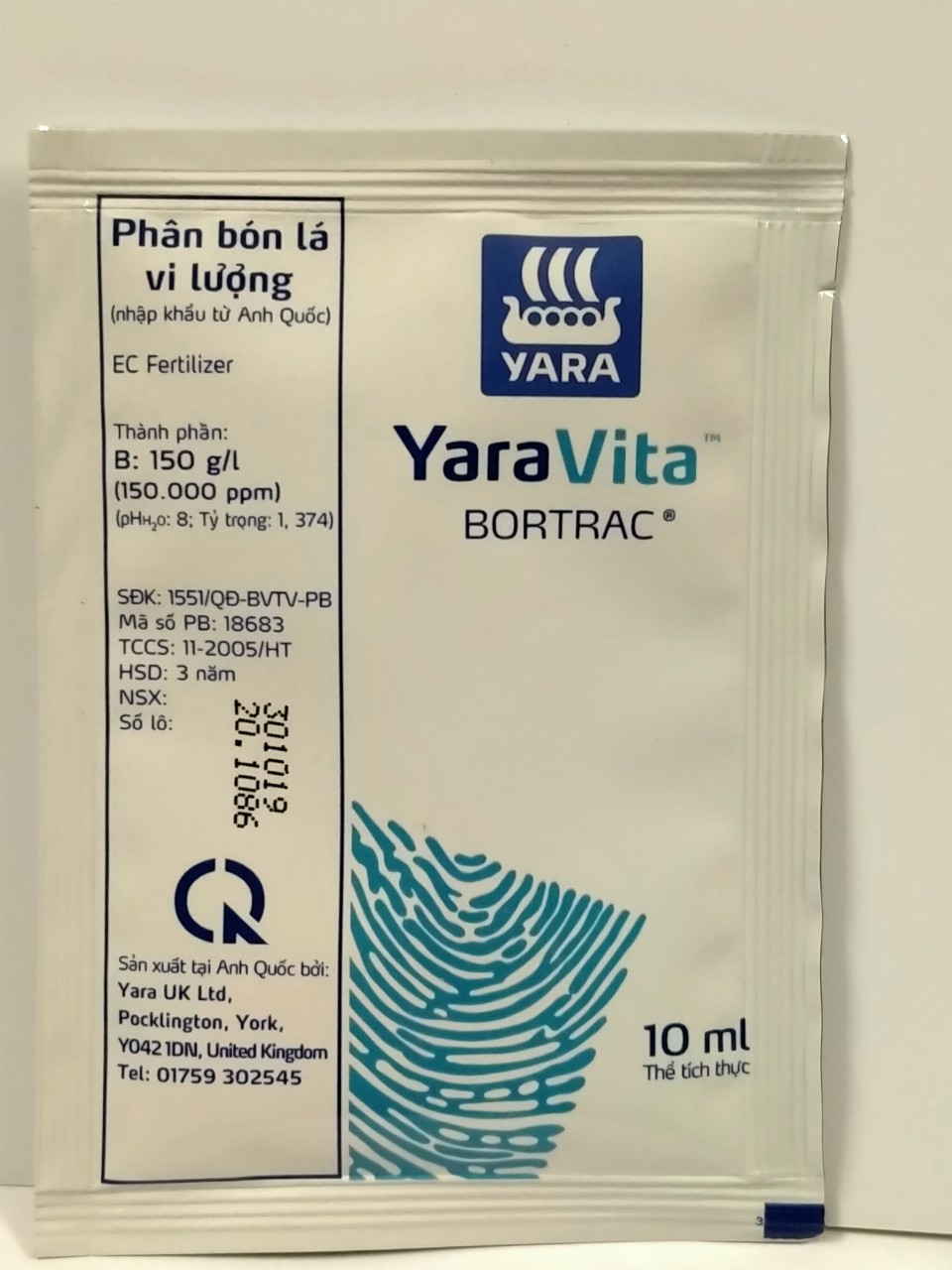Phân bón lá vi lượng Bortrac Yara Vita 10ml