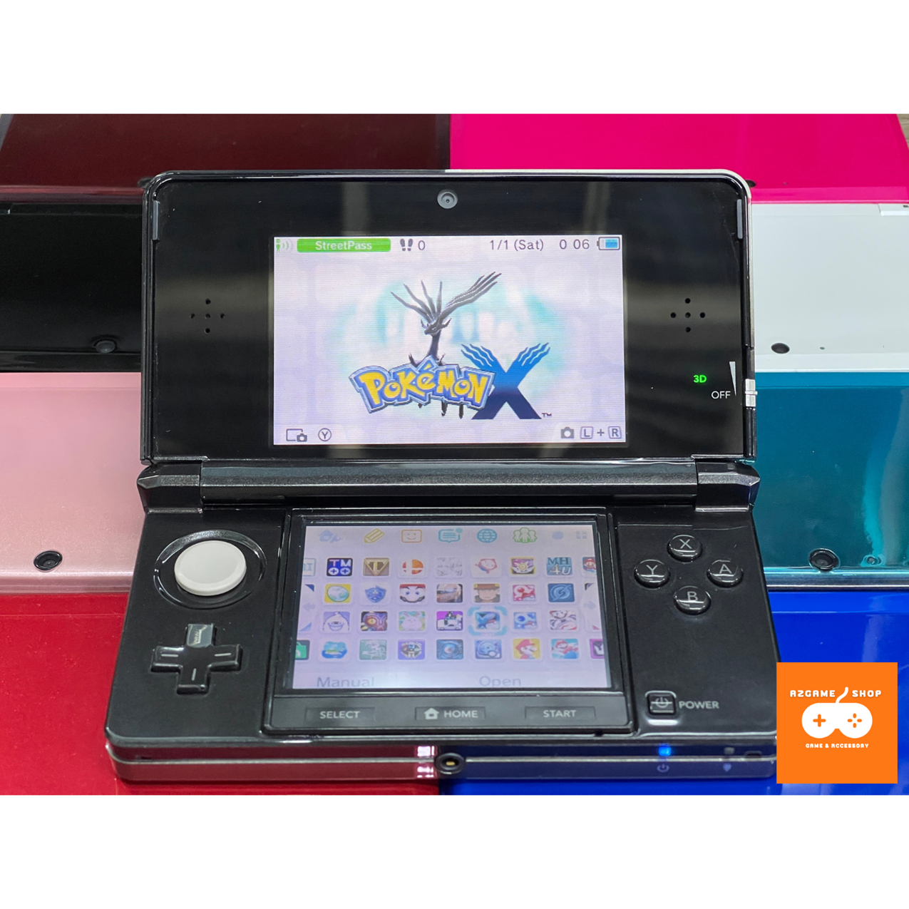 Máy Chơi Game Nintendo 3DS (Kho 5000 Game 3DS/NDS/GBA/GBC/NES/SNES) Đầy Đủ Phụ Kiện