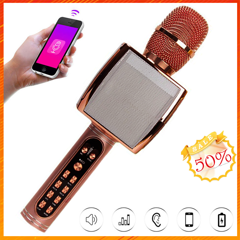 Micro karaoke bluetooth không dây, Mic Karaoke Gia Đình, Micro hát Karaoke cực hay YS-91 phiên bản mới nhất 2020 3in1 tích hợp loa Bluetooth cao cấp , Âm thanh cực đỉnh BH 1 Đổi 1