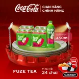Lốc 24 Chai Trà Mật Ong Hương Lài Vải Fuzetea+ 450ml/Chai Sale 25.06 Coca-Cola Chính Hãng_LD
