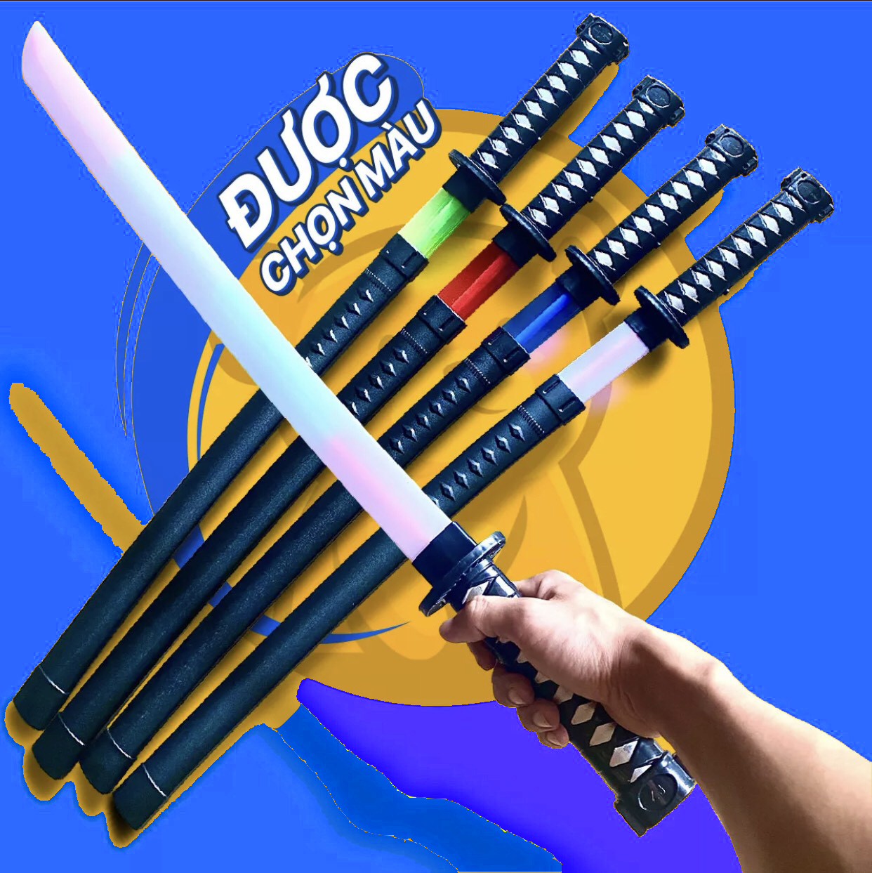Kiếm phát sáng - Đồ chơi kiếm katana nhựa có đèn phát sáng, Kiếm phát sáng, Katana phát sáng đồ chơi hot Trend Cháy Phố