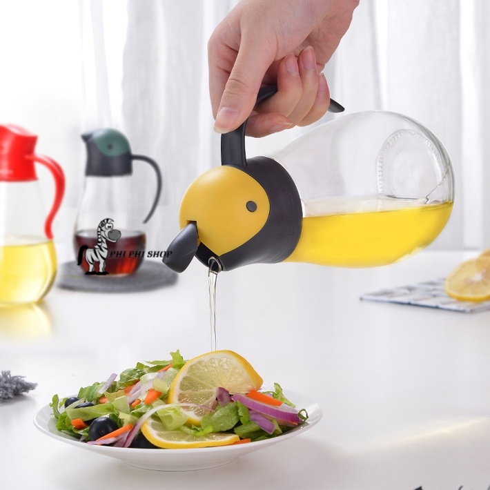 Bình thủy tinh rót dầu lock&lock cko201 550ml