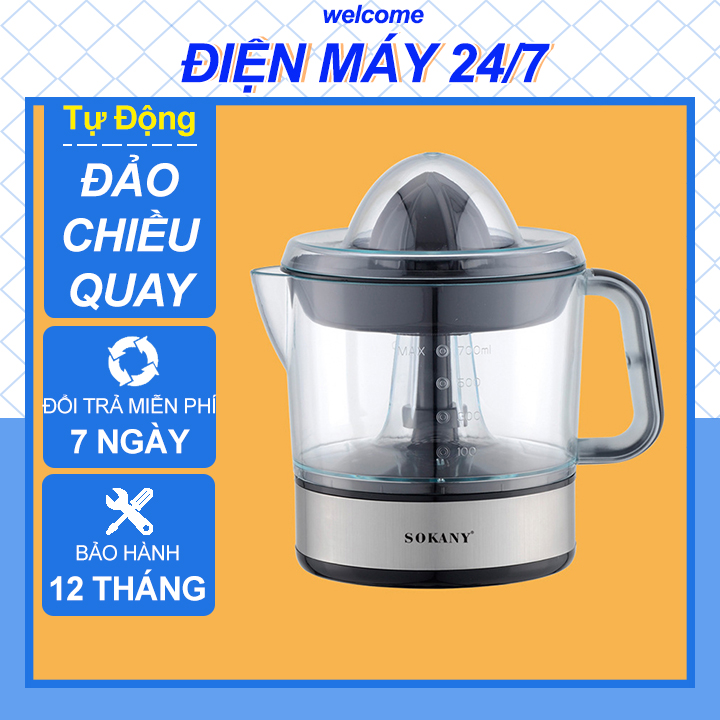 Máy Vắt Cam, Máy Ép Cam Tự Động Không Nút Bấm Chính Hãng SOKANY, Máy Vắt Cam Gia Đình