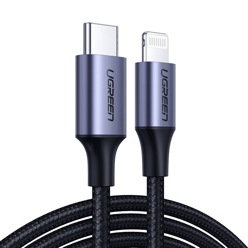 Cáp sạc nhanh USB-C sang Lightning MFI UGREEN US304 - Sạc nhanh 50% trong 30 phút cho iPhone 11 Pro Max / iPhone Xs Max / iPhone XR / iPhone 8 Plus, dài từ 0.25 - 2m Cáp sạc nhanh USB-C sang Lightning MFI UGREEN US304 - Sạc nhanh 50% trong 30 phút cho iPhone 11 Pro Max / iPhone Xs Max / iPhone XR / iPhone 8 Plus, dài từ 0.25 - 2m